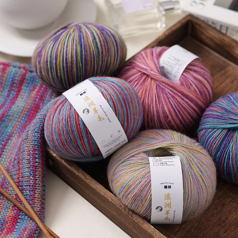 Rainbow woolen woven children's sweater handmade