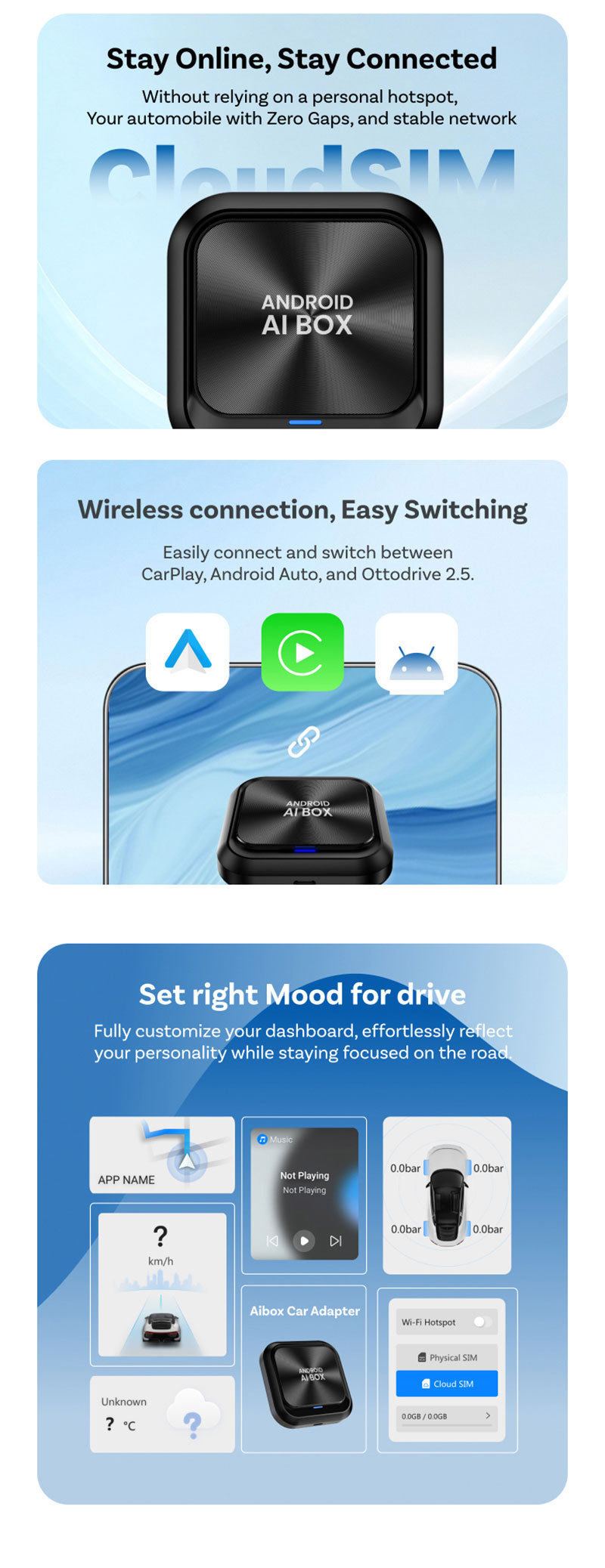 Cross-Border Wireless Carplay Box Wired to Module Car Adapter Car-Machine Adaptation Interconnection Android Mini