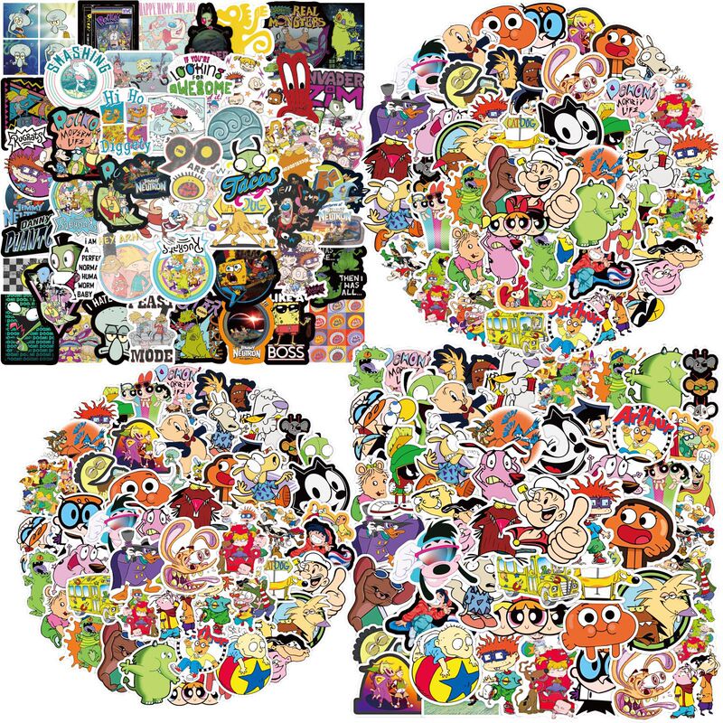 New 90S Cartoon Graffiti 50-150 Sticker Suitcase Notebook Scooter Water Cup Waterproof Sticker Batch New 90S Cartoon Graffiti 50-150 Sticker Suitcase Notebook Scooter Water Cup Waterproof Sticker Batch