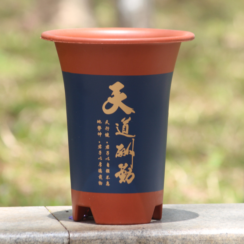 Cloisonne high blue flower pot