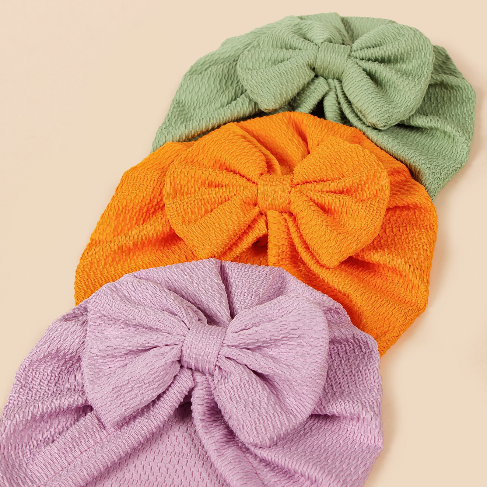 Solid Color, Bow Knot Pattern Baby Girl's Baby Boy's Simple Style Solid Color Bow Knot Baby Hat