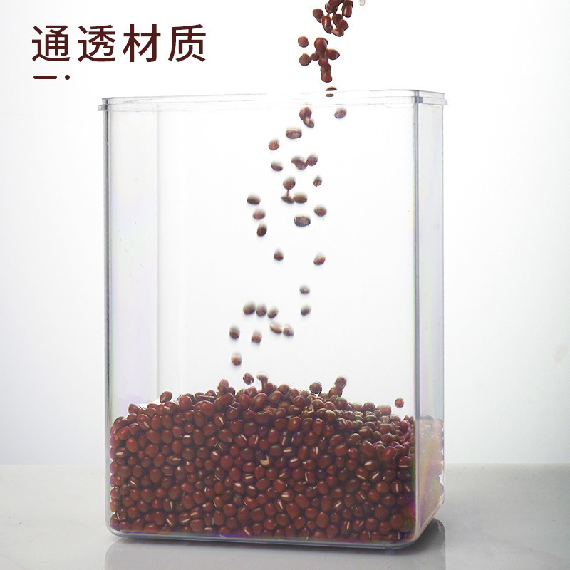 角型密封瓶プラスチックフルーツパウダーボックス業務用ミルクティーショップ専用保存瓶透明コーヒー豆樽保存サイズ|undefined
