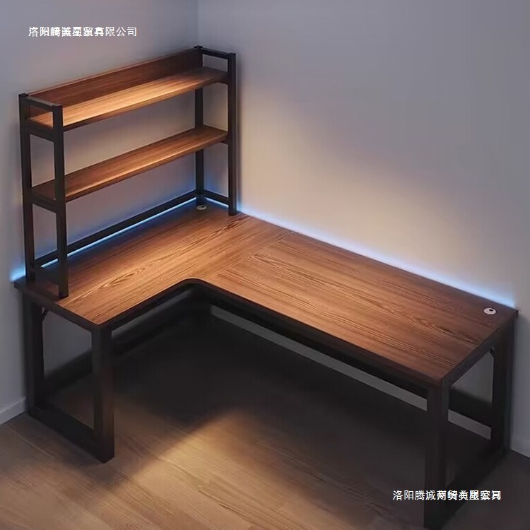 Corner Computer Desk L-Shaped Desktop Home Gaming Desk Study Desk Bookshelf Bedroom Study Table Office Desk Chair Gaming Table