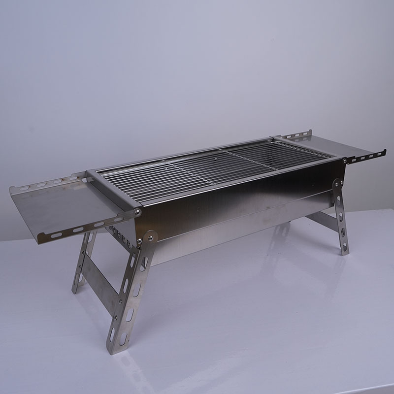 Grill de parrilla de acero inoxidable al aire libre portátil plegable patio grill de parrilla plegable