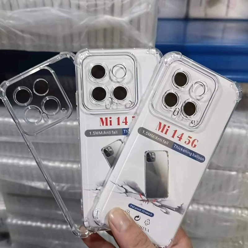 Four-corner anti-fall mobile phone shell airbag transparent TPU for millet 14 5G/millet 14Pro 5G/14ULTRA