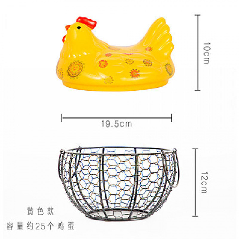 セラミックエッグバスケット、フルーツバスケット、雑貨、ブルーセラミックキッチンラック、クリエイティブストレージ、アイアンバスケット、アイアンストレージバスケット|undefined