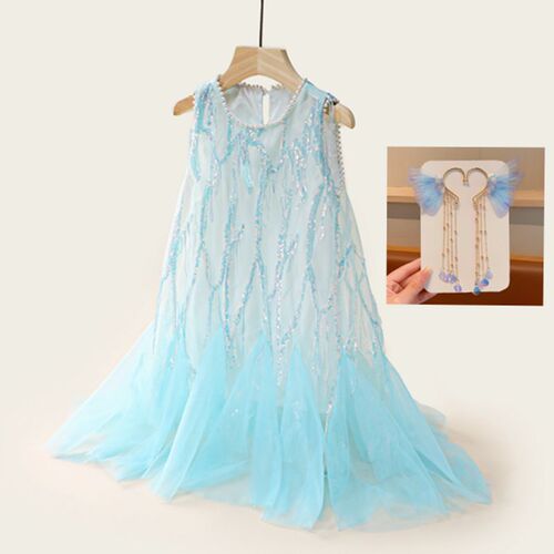 Women's Summer 2024 Cross-border New Little Girl Mermaid Dress Princess Dress Sleeveless Backless Dress