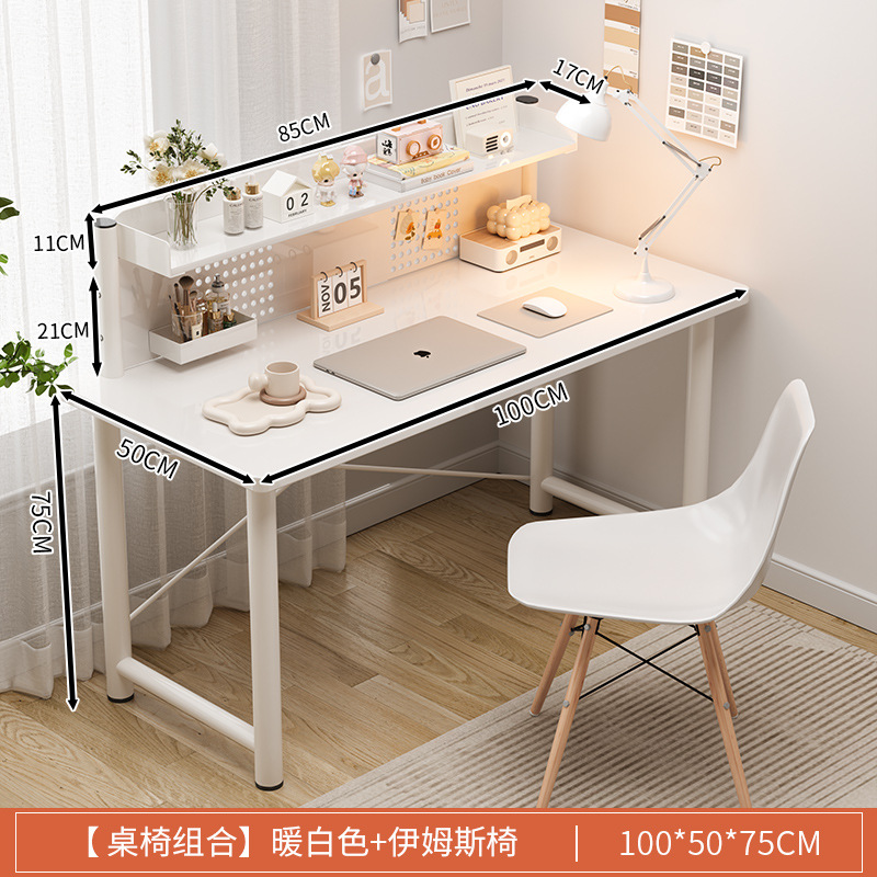 Escritorio de la computadora escritorio estantería escritorio integrado dormitorio hogar Escritorio de oficina individual Workbench estudiante estudio Escritorio