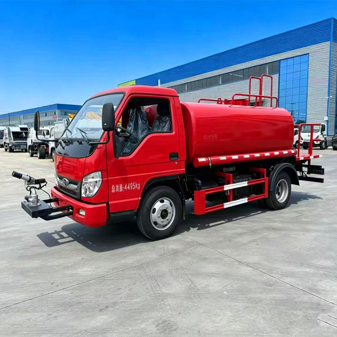 Blue license plate Foton 3-ton emergency water tanker, available for installment purchase. Cross-border export, foreign trade fire truck, right-hand drive water tanker