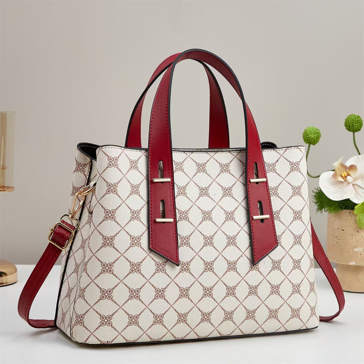 Bolso de moda 2025, nuevo diseño de contraste de color bolso de mujer, bolso de hombro casual de gran capacidad, bolso de mano