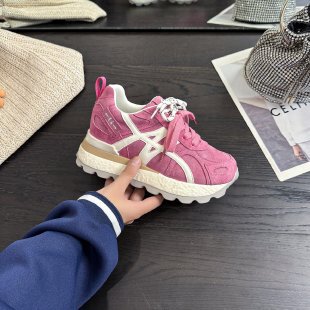 杨幂同款隐形增高8cm德训鞋女2025新款复古时尚小个子休闲阿甘鞋|undefined