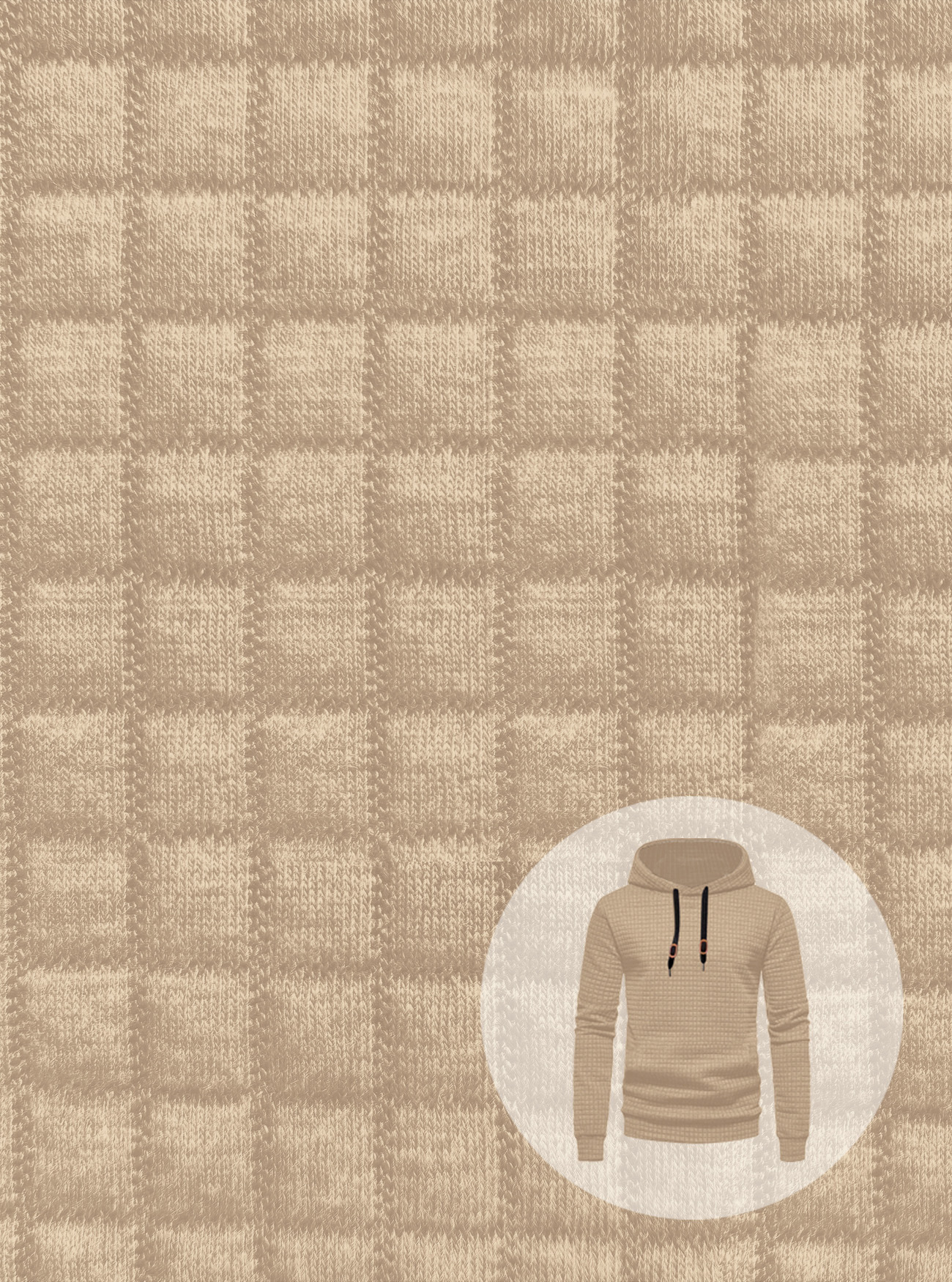 Herren Kapuzenpullover Im Jacquard Design Mit Tasche Und Muster_voghion.com