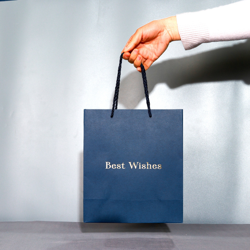 Manufacturer Large Clothing Store Clothes Shopping Bags Thick Simple Solid Color Handheld Gift Bags Handbags