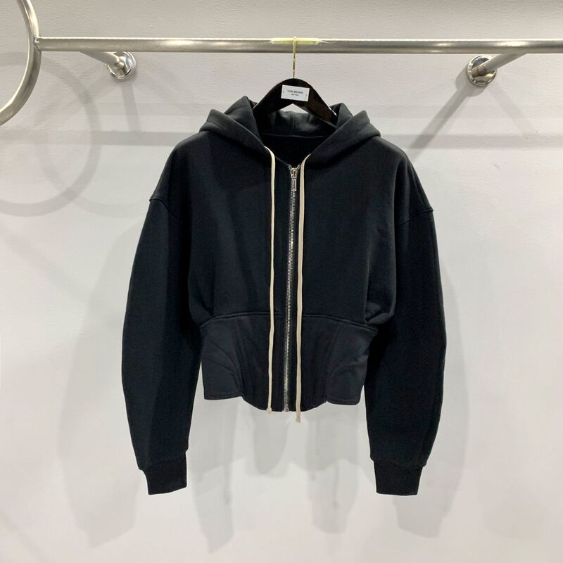 New Style Sweatshirt Jacket with Dark and Unique Design, Cinched Waist, Slim Fit, Hooded, Short Style, Zip-Up Knitwear New Style Sweatshirt Jacket with Dark and Unique Design, Cinched Waist, Slim Fit, Hooded, Short Style, Zip-Up Knitwear