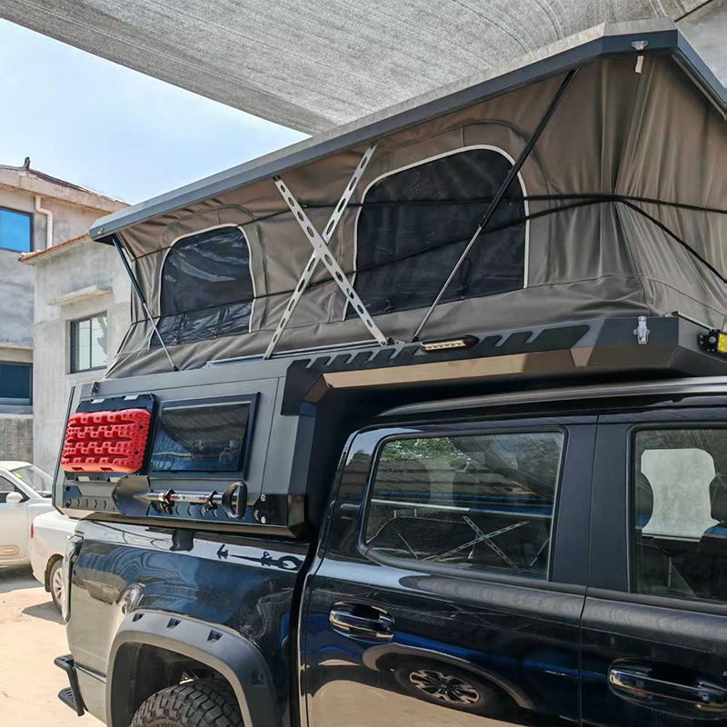 Pickup RV cargado con una caja de casa de carga cuadrada RV Gran Muralla arma trasera transformación al aire libre acampando turismo