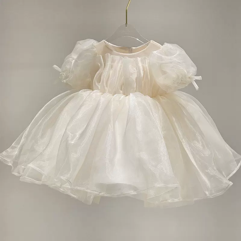 周岁女宝礼服公主裙宝宝生日宴连衣裙女孩钢琴演出服日常花童婚纱
