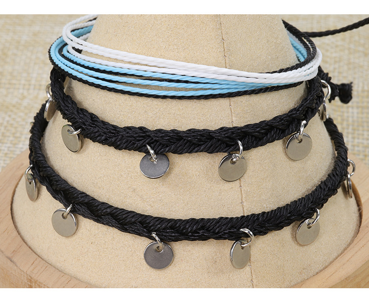 Bohemian Geometric Beaded Beaded Womenu0027S Anklet 6-Piece Set