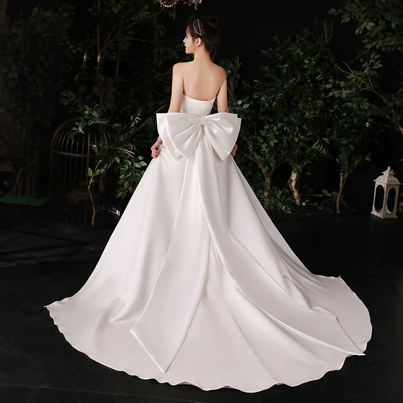 Long accessories with bow for bride, white accessory, wedding accessories