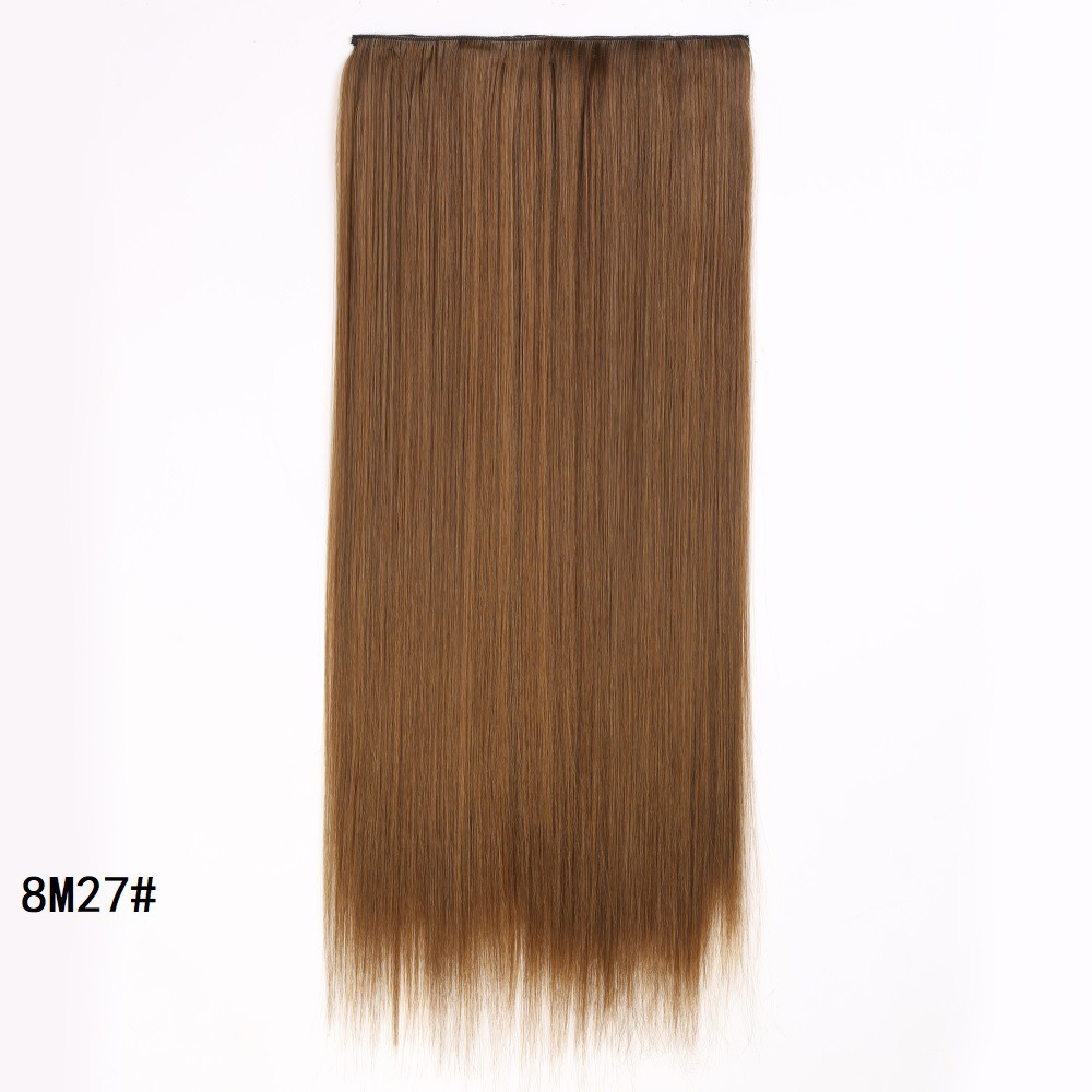 Extensión de Cabello Liso Largo de 5 Clips, Fibra de Alta Temperatura, Sin Costuras image 36