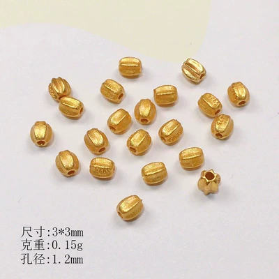 Zərgərlik ara hissələri Torus Loose Bead Spacer - 3mm-wheat-ear-beads-about-6-per-gram