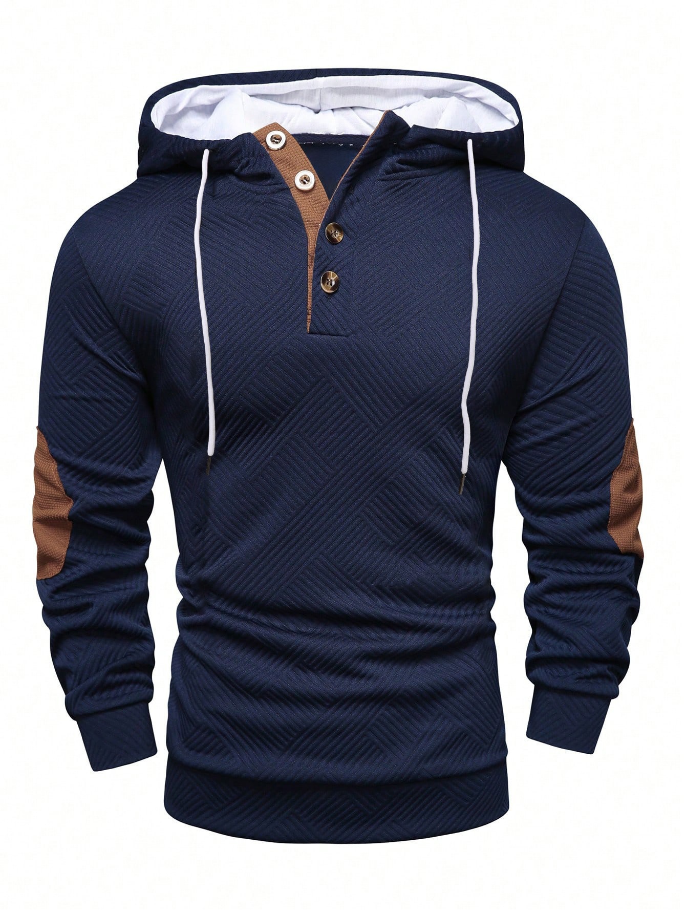 Otoño y invierno nuevo transfronterizo Europa y América Amazon hombre Jacquard con sombrero de color sólido suelto chaqueta deportiva casual