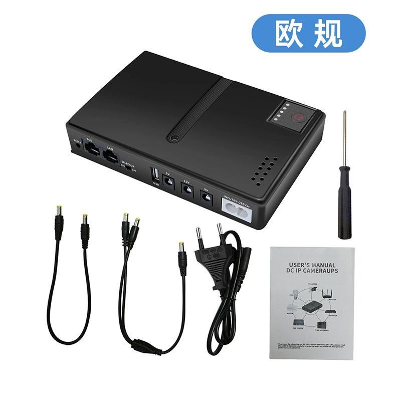 DC1018L резервный источник питания DC/UPS для роутера и оптического модема с встроенным адаптером 5V/9V/12V/15V/24V