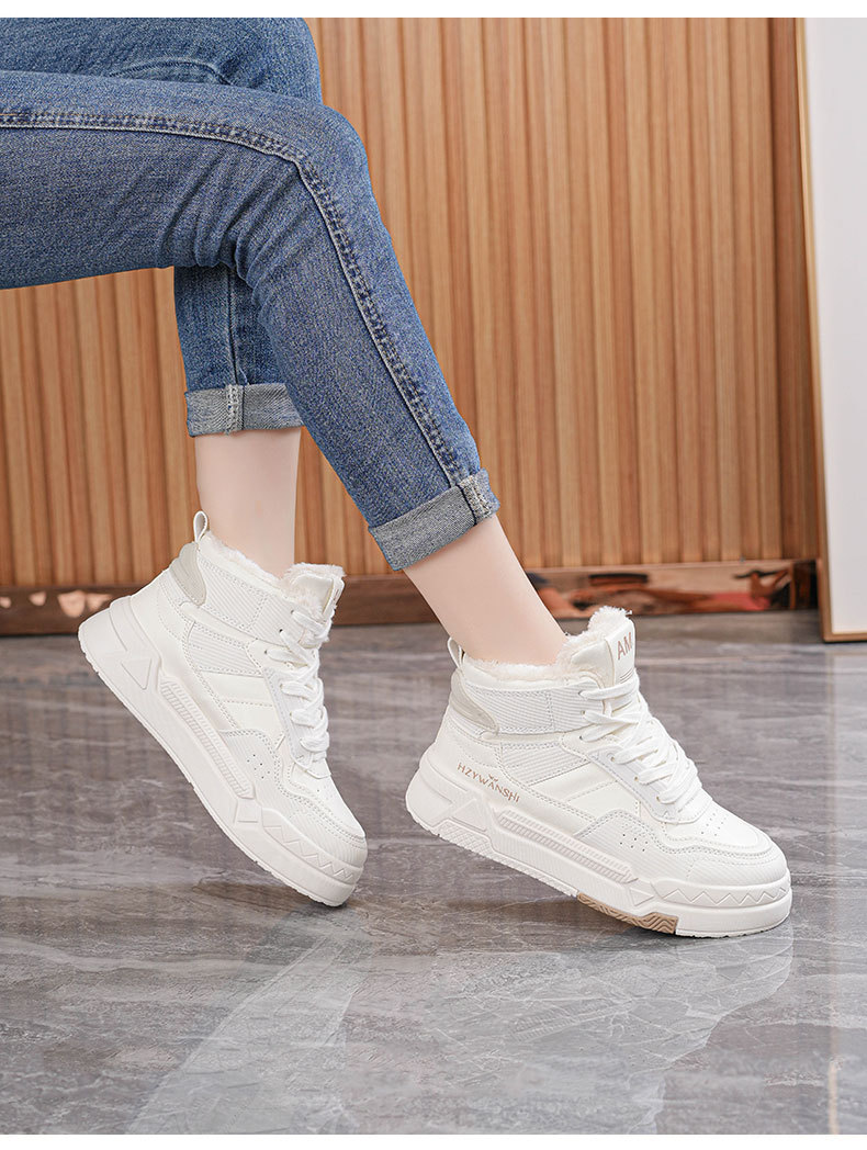 Scarpe da tavola in velluto invernale scarpe bianche scarpe calde in cotone scarpe da viaggio casual_voghion.com