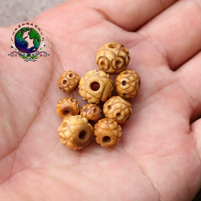 Резной аксессуар орех ядро handmade, antique круглая бусина, аксессуары, DIY