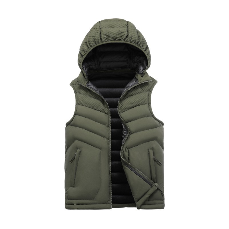 2025 chaleco de algodón de costillas otoño y invierno caliente grafeno sin mangas palpitación clip de algodón comercio exterior transfronterizo al por mayor