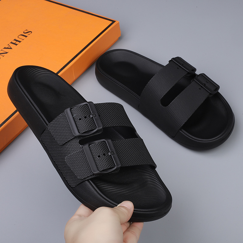 Men's Summer New Slippers for Fat Feet, Adjustable Soft Soles, Super Comfortable Ins Trend Couple Sandals for Outer Wear Men's Summer New Slippers for Fat Feet, Adjustable Soft Soles, Super Comfortable Ins Trend Couple Sandals for Outer Wear