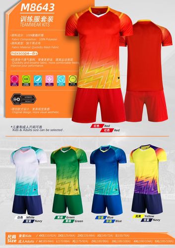 新款足球服短袖训练运动服速干透气儿童足球比赛服队服球衣