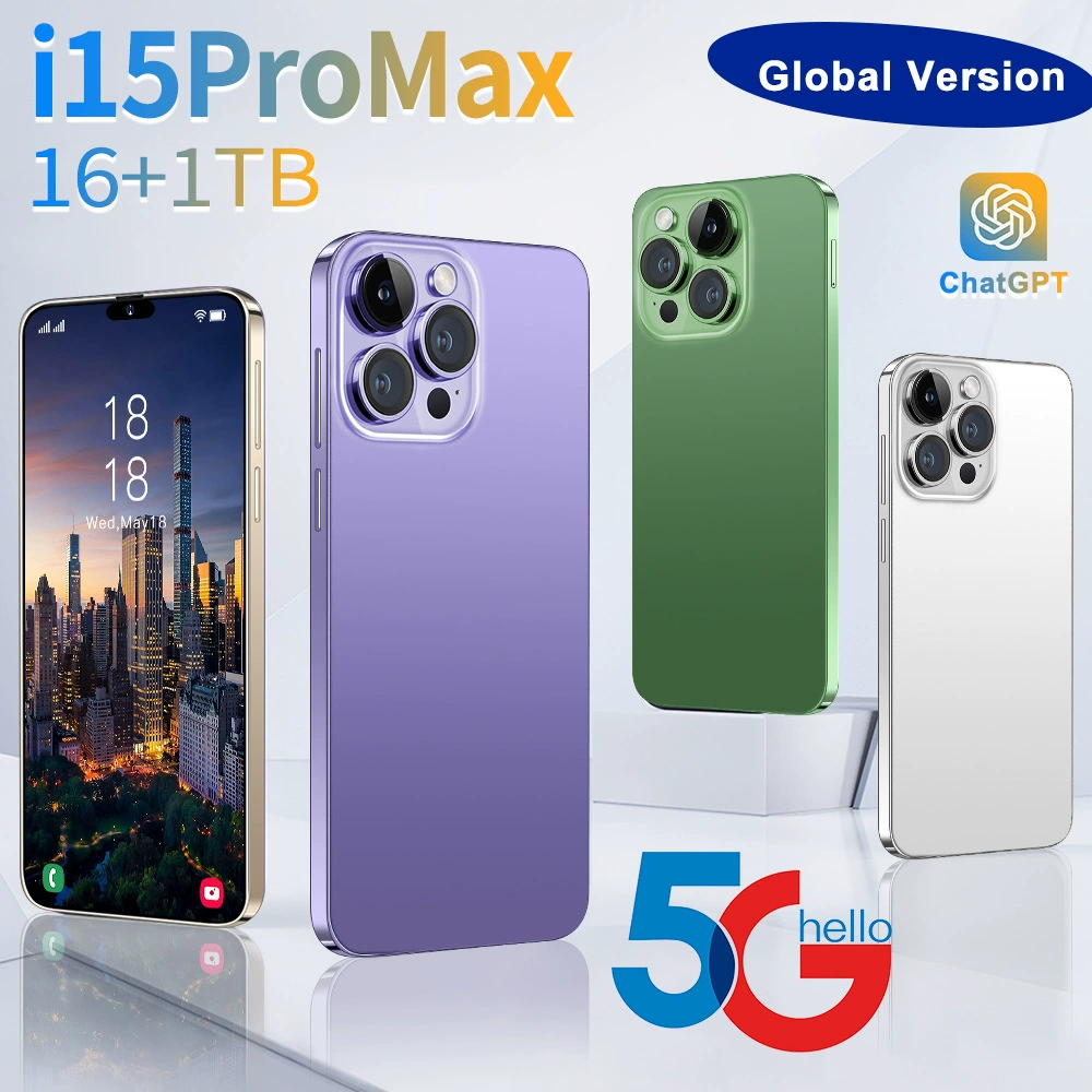 Смартфон i15 Pro Max (Intel Core i15) — 16 ГБ + 1 ТБ, 5G, большой экран, Android