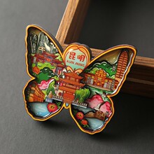 城市冰箱贴昆明丽江西双版纳大理香格里拉腾冲旅游景点文创纪念品