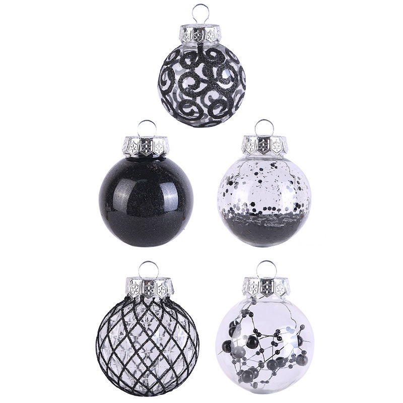 国境を越えた新しいクリスマスボール6cmクリスマスツリー装飾メッキプラスチックボール異形彩色クリスマスボールセットストラップ|undefined