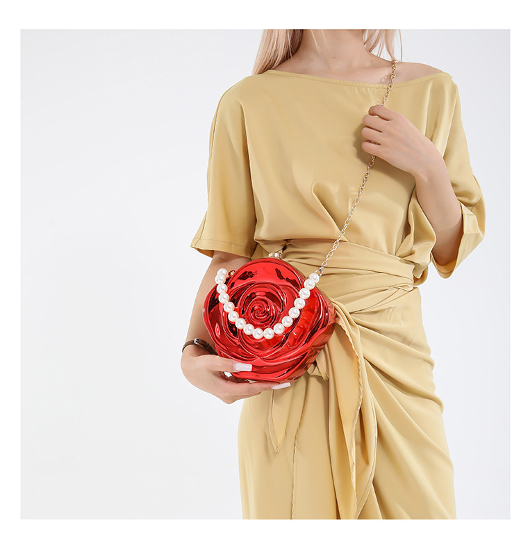 Elegante Blumen Acryl Handtasche Für Damen Einzigartige Box Tasche_voghion.com