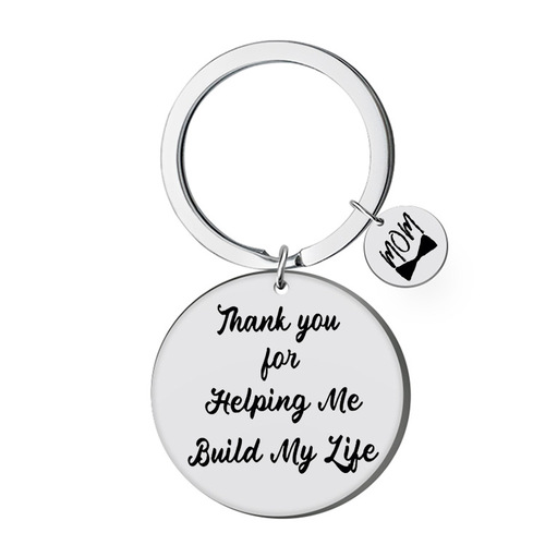 Popular accessories for fathers and mothers, gifts for family members, stainless steel keychains can be engraved