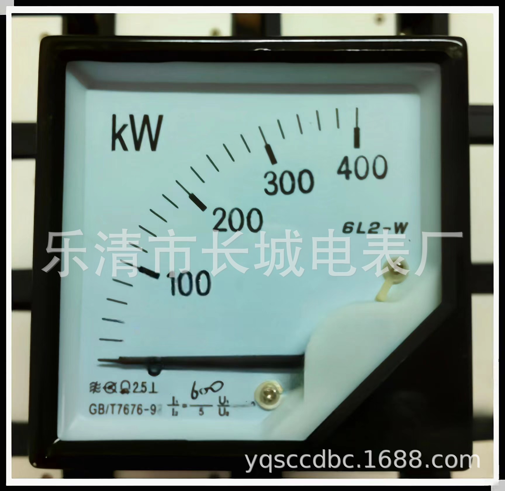长城电表厂 6L2-W 400KW 600/5A 380V 三相交流有功功率表 80*80