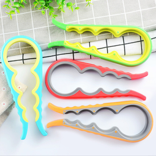 Four-in-one multi-function can opener kitchen household bottle opener anti-slip bottle opener simple opener opener labor-saving tool