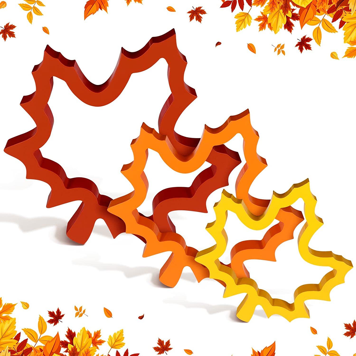 autumn wooden maple leaf for home use