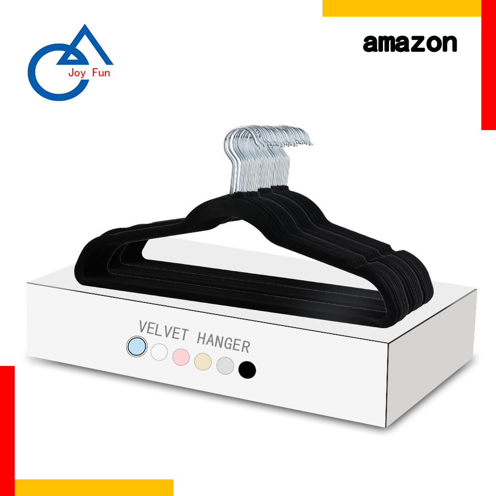 Flocado estante de ropa al por mayor posición colgante flocado percha de ropa Exportación de comercio exterior sin costura flocado percha de ropa