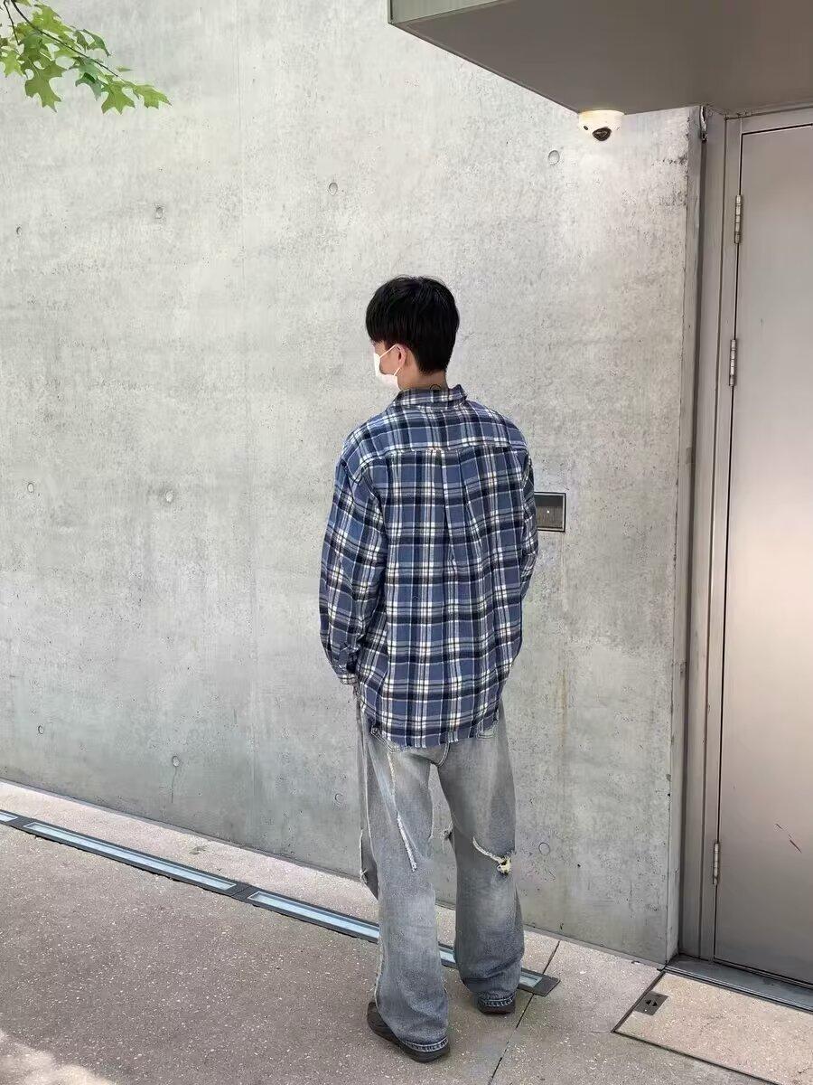 Plaid INS Neue Standard Trendy Langarm Elegante Jugend Beliebte Männer Harajuku Mode Frühling Herbst Hemd Täglichen_voghion.com