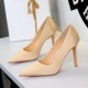 8358 style banquet high-heeled shoes for women with pointed toes, shallow mouth, high-end feel, silk and satin, one foot pedaling, thin heels, sexy single shoes for women
