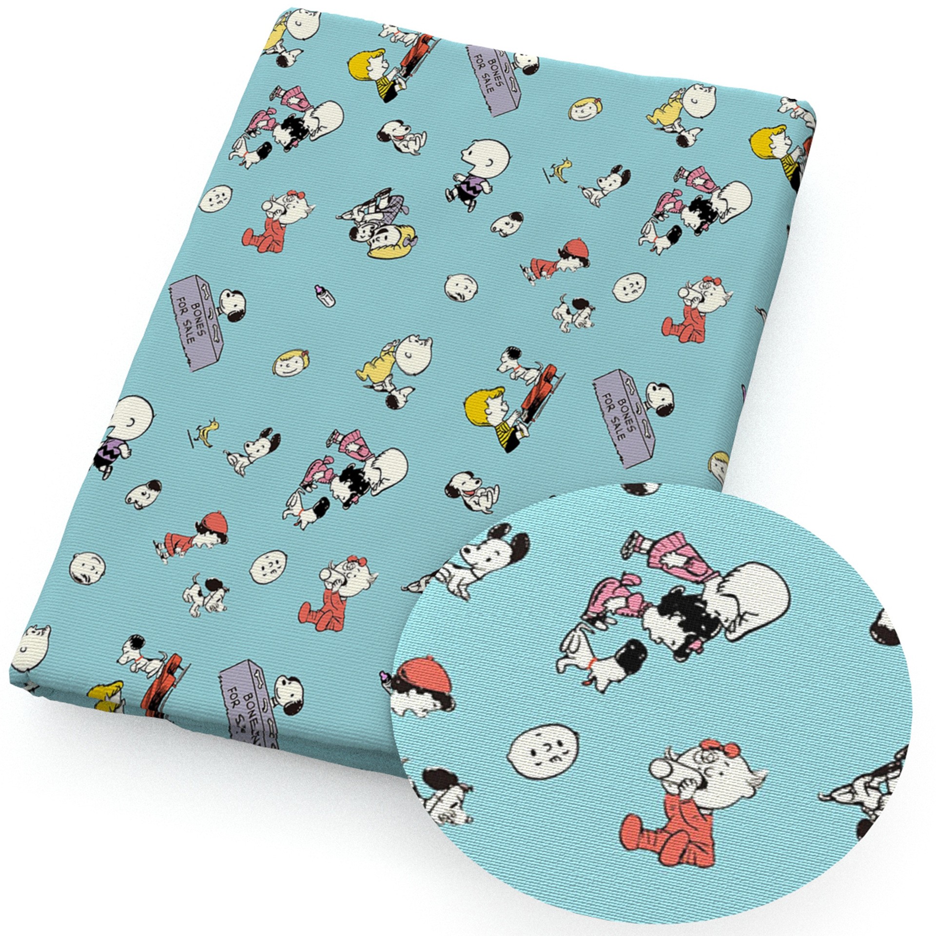 Perro Snoopy impresión de dibujos animados 100% tela de algodón DIY ropa hecha a mano bolsa, 1Yc55667