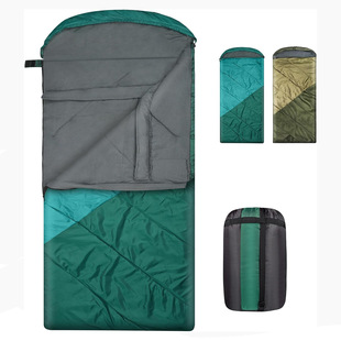 Factory Customizable Outdoor Ultra-Wide Adult Sleeping Bag, Comfortable Waterproof Envelope Color Matching Sleeping Bag, Camping Mountaineering Sleeping Bag