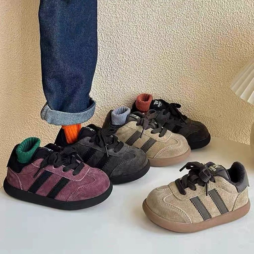 Корейская версия детской кожаной ретро моральной обуви осень-зима новая обувь для мальчиков с низким верхом