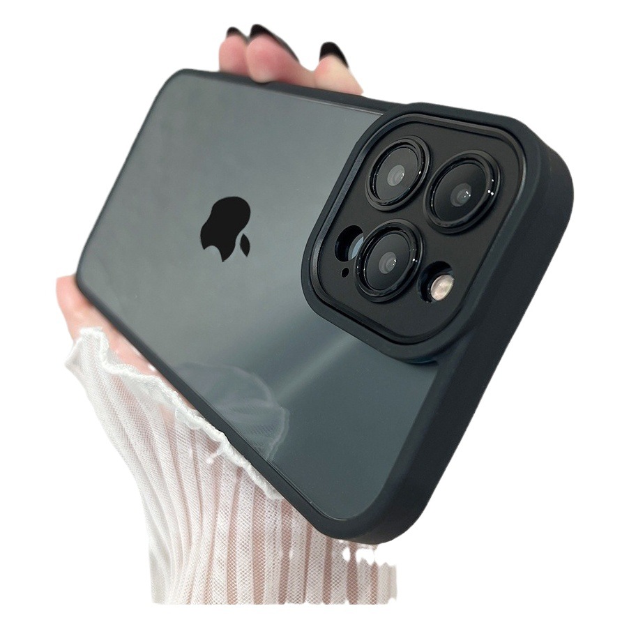 Funda para teléfono móvil iPhone16 Golden Shield Película para lente todo incluido Apple 14 Funda protectora transparente a prueba de caídas 13ProMax