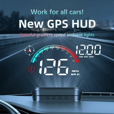 M22 Car-Mounted Hud Head-Up Display Universal for Cars, Beidou Satellite Speed Detector, Multifunctional Portable Screen