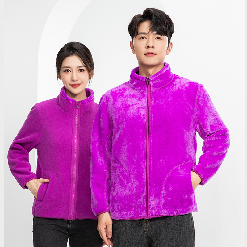Chaqueta de trabajo de terciopelo de cuello vertical comercio exterior transfronterizo chaqueta de ropa de hombre doble cara chaqueta de terciopelo de grano grueso personalizado