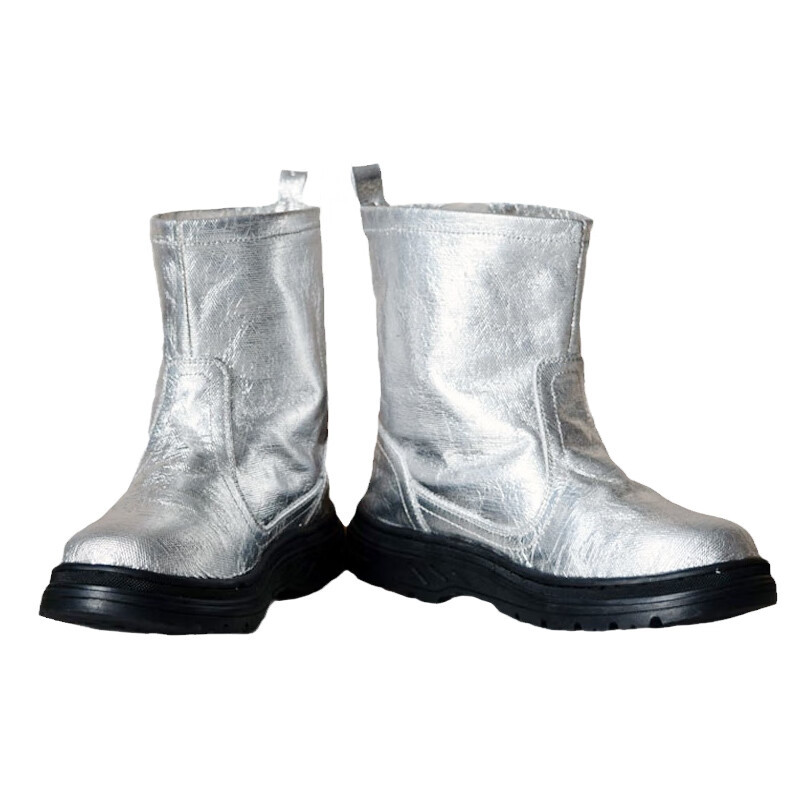 多用途银色避火鞋NAF-10复合铝箔防火隔热鞋便携式阻燃鞋