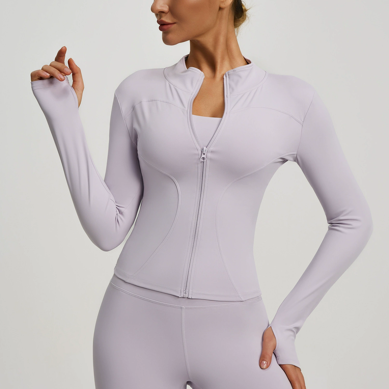 Women’s Sports Jacket — Breathable Slim-Fit Yoga & Running Jacket, European Style, Sizes S–XXXL